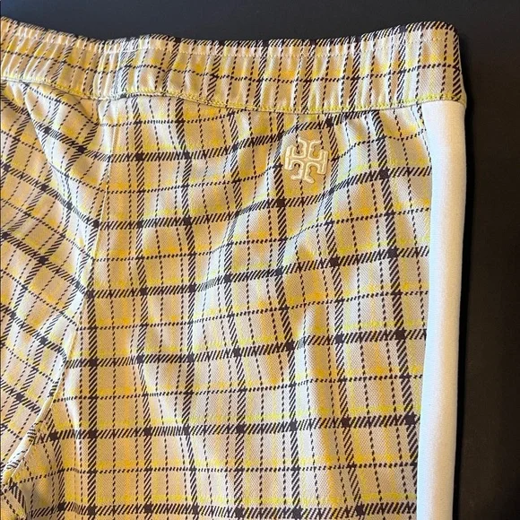 Tory Burch Tory Sport plaid Golf pants, yellow, size 4. NWOT - Picture 13 of 16